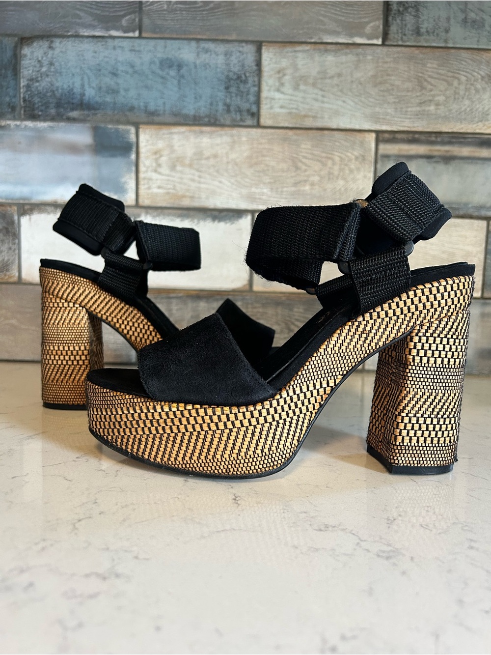 Free People Sport Society Suede Woven
Block Heel Platform Sandals - Picture 4 of 13